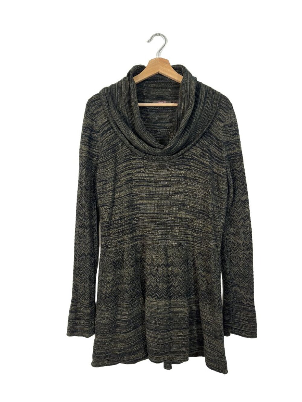 Women's Cowl Neck Sweater Dress Mini Size XL Boho Whimsigoth Witchy Fall Comfy